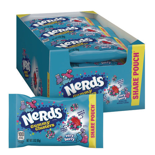 NERDS Very Berry Clusters Share Pack Berry 3 Oz Packet 12/Case