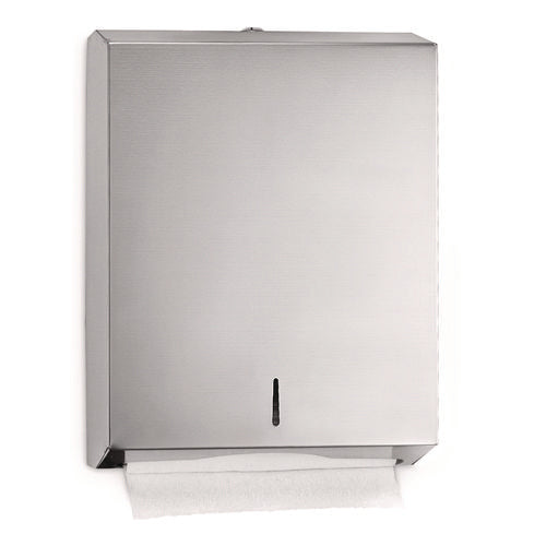 Alpine Industries Vertical C-fold/multi-fold Paper Towel Dispenser 14.5x4x11.2 Brushed Stainless Steel