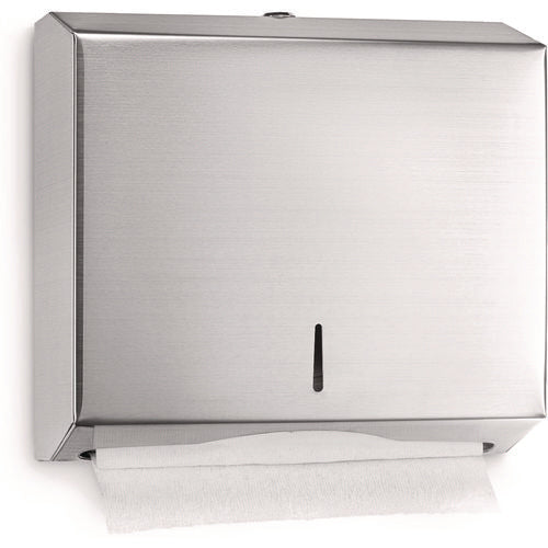 Alpine Industries Horizontal C-fold/multi-fold Paper Towel Dispenser 10.2x4x11.2 Brushed Nickel