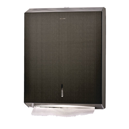 Alpine Industries Vertical C-fold/multi-fold Paper Towel Dispenser 14.5x4x11.2 Antique Nickel