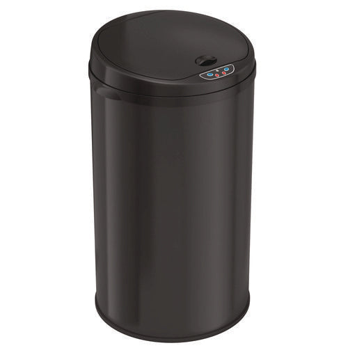 HLS Commercial Sensor Trash Can 8 Gal Plastic/stainless Steel Black