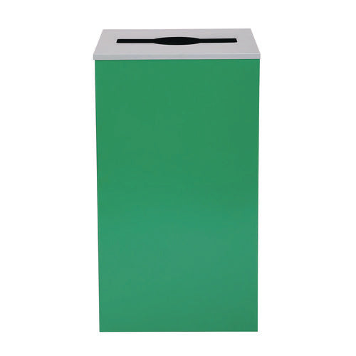 Alpine Industries 29 Gallon Trash/recycling Cans Steel Green Can With Mixed Lid