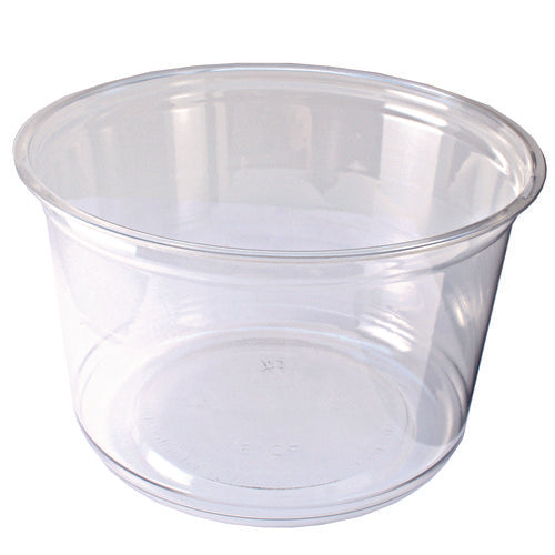 Fabri-Kal Recycleware Round Deli Container 16 Oz 4.6" Diameterx3" H Clear Plastic 500/Case