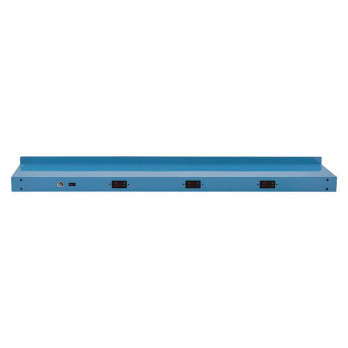Global Industrial Upper Workbench Shelf 3 Duplex Outlets For Use With 72" Wide Workbenches 100 Lb Weight Capacity