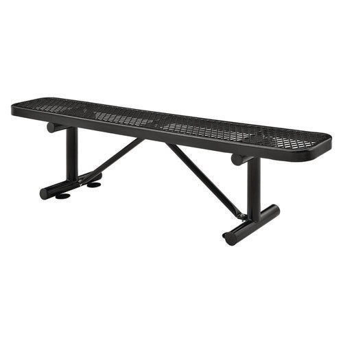 Global Industrial Expanded Steel Flat Bench 72x14.5x18 Black