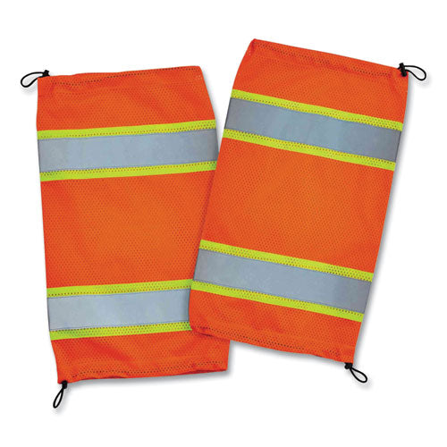 Ergodyne Glowear 8009 Class E Two-tone Mesh Leg Gaiters One Size Fits Most Orange