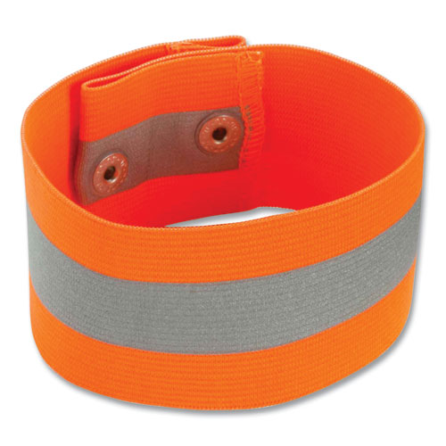 Ergodyne Glowear Hi Vis Arm And Leg Band With Snap Closure Large/x-large Orange