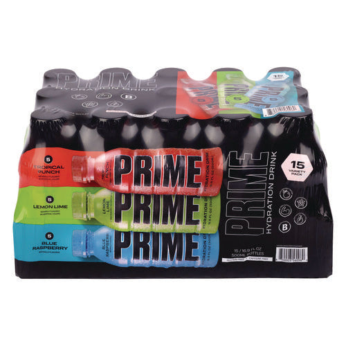 PRIME Hydration Drink Variety Pack Assorted Flavors 6.9 Oz Bottle 15/Case