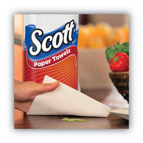 Scott Paper Towels Choose-A-Sheet - Mega Rolls - 1 Ply - 102 Sheets/Roll - White - Perforated, Absorbent, Durable - For Home, Office, School - 30 / Carton