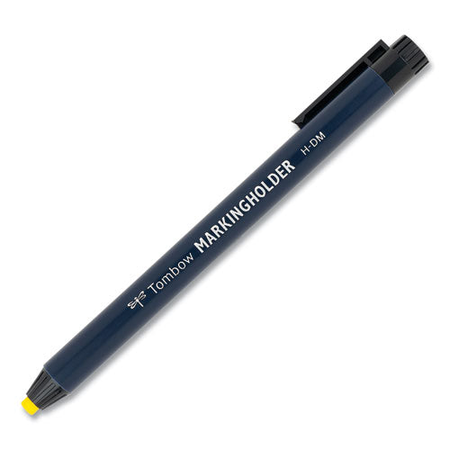 Wax-based Marking Pencil, 4.4 Mm, Yellow Wax, Navy Blue Barrel, 10/box