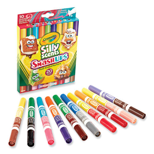 Silly Scents Smash Up Dual Ended Markers, Broad Tip, Assorted, 10/pack