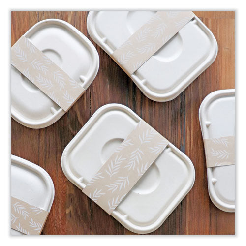 World Centric Fiber Containers 60 oz. 7.5x9.8x2.7 Natural Paper 400/Case