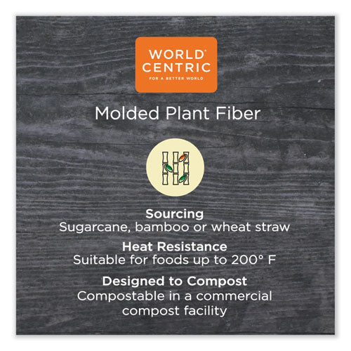 World Centric Fiber Plates Ripple Edge 6.1" dia. Natural 1000/Case