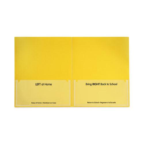 C-Line Classroom Connector Folders 11x8.5 Yellow 25/box