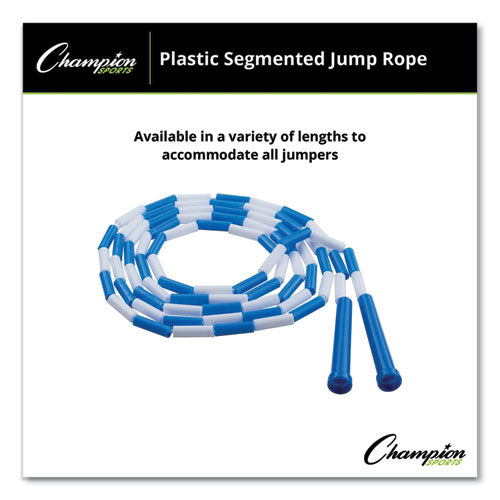 Champion Sports Segmented Plastic Jump Rope 9 Ft Blue/white