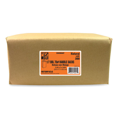 AJM Packaging Corporation Handle Bag 12"x7"x14" Brown 300/bundle