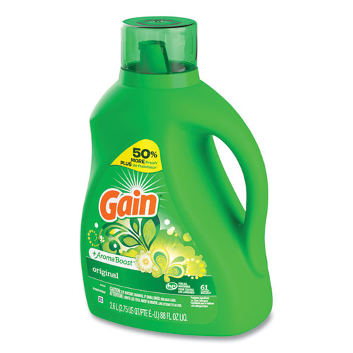 Gain Liquid Laundry Detergent Gain Original Scent 88 Oz Pour Bottle 4/Case