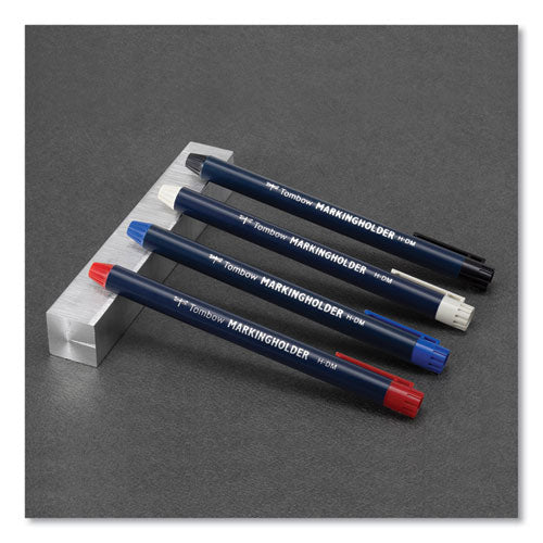 Tombow Mechanical Wax-based Marking Pencil Refills 4.4 Mm Red 10/box
