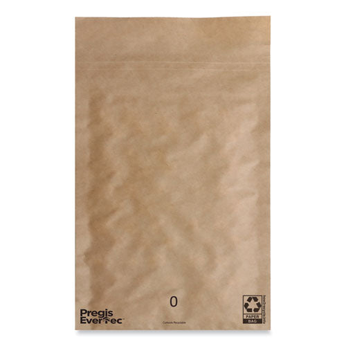 Pregis Evertec Curbside Recyclable Padded Mailer #0 Kraft Paper Self-adhesive Closure 7x9 Brown 300/Case