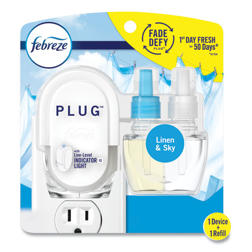 Febreze Plug Air Freshener Warmer Start Kit 6.54x2.99x5.98 Clear/white 4/Case