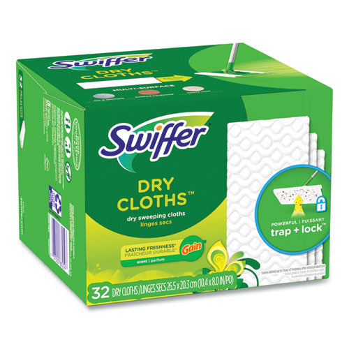 Swiffer Dry Refill Cloths. 8x10.4 White 32 Box 4 Boxes/Case