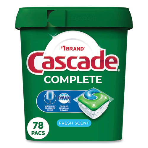 Cascade Actionpacs Fresh Scent 40.9 Oz Tub 78/tub 2 Tubs/Case