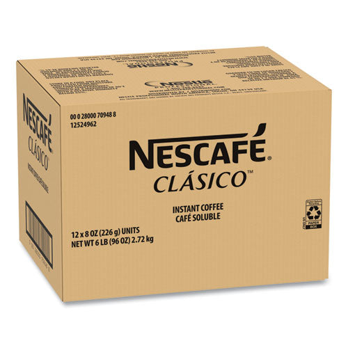 Nescafé Clasico Dark Roast Instant Coffee 8 Oz 12/Case