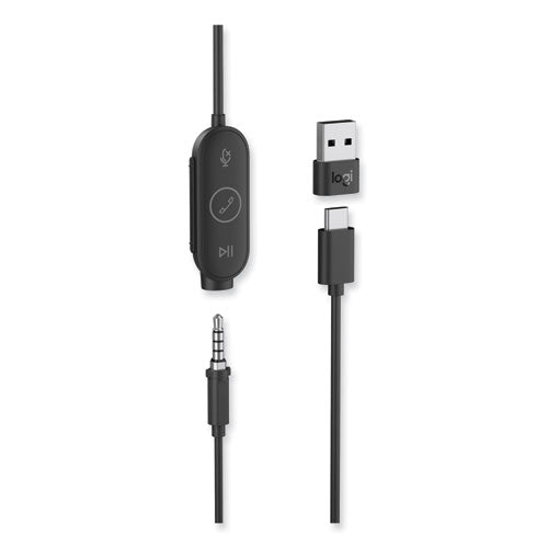 Logitech Zone Wired Earbuds Teams Graphite