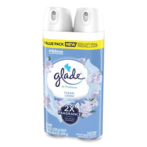 Glade Air Freshener Clean Linen Scent 8.3 Oz 2/pack 3packs/Case