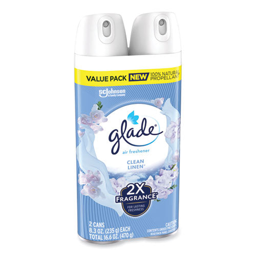 Glade Air Freshener Clean Linen Scent 8.3 Oz 2/pack 3packs/Case