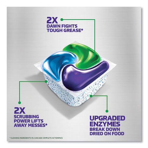 Cascade Platinum Plus Actionpacs Dishwasher Detergent Pods Fresh Scent 28.4 Oz Tub 52/tub 3 Tubs/Case