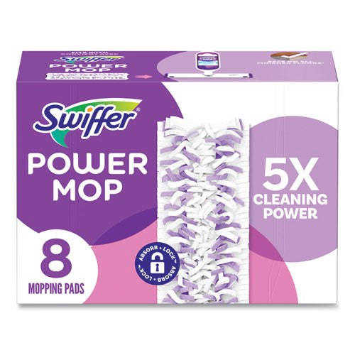 Swiffer Powermop Mopping Pads 15.4x5.3 8/box 2 Boxes/Case