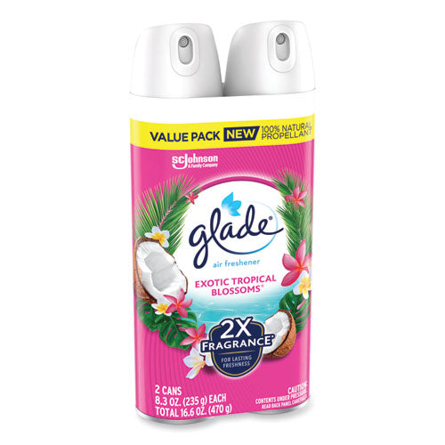 Glade Air Freshener Tropical Blossoms Scent 8.3 Oz 2/pack 3 Packs/Case