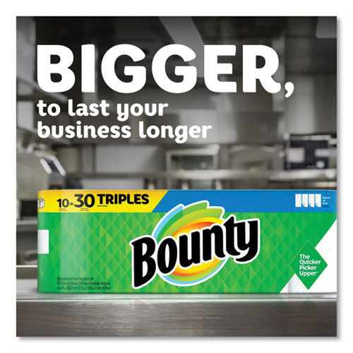 Bounty Kitchen Roll Paper Towels 2-ply White 10.5x11 87 Sheets/roll 4 Triple Rolls/pack 6 Packs/Case