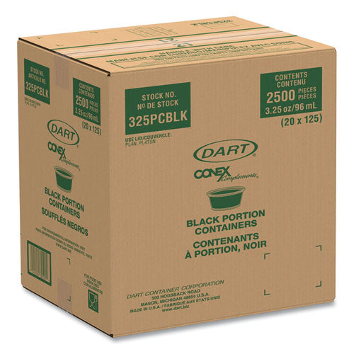 Dart Conex Complements Portion/medicine Cups 3.25 Oz Black 125/bag 20 Bags/Case