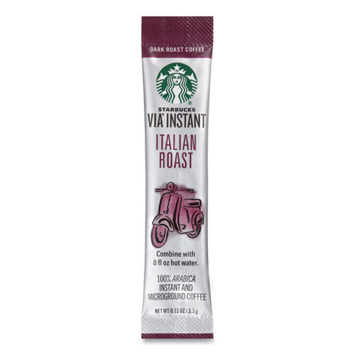 Starbucks Via Ready Brew Coffee 0.11 Oz Italian Roast 8 Packets/bag 12 Bags/Case