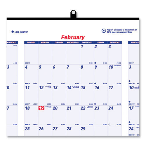 Brownline Yearly Wall Calendar 24x36 White/blue Sheets 12-month (jan To Dec): 2024