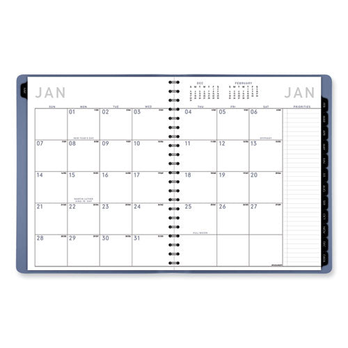 AT-A-GLANCE Contemporary Weekly/monthly Planner 11.38x9 Slate Blue Cover 12-month (jan To Dec): 2024