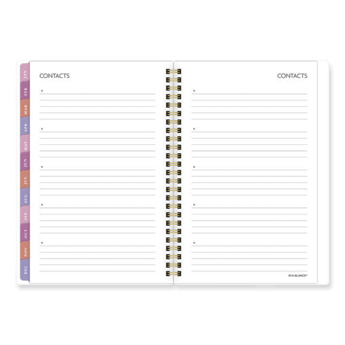 AT-A-GLANCE Badge Floral Weekly/monthly Planner Floral Artwork 8.5x6.38 White/multicolor Cover 13-month (jan To Jan): 2024 To 2025