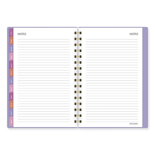 AT-A-GLANCE Badge Geo Weekly/monthly Planner 8.5x6.38 Purple/white/gold Cover 13-month (jan To Jan): 2024 To 2025