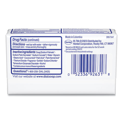 Dial Deodorant Bar Soap Iconic Dial Soap Scent 4 Oz 36/Case