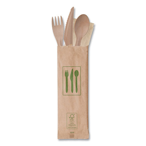 Eco-Products Wood Cutlery Fork/knife/spoon/napkin Natural 500/Case