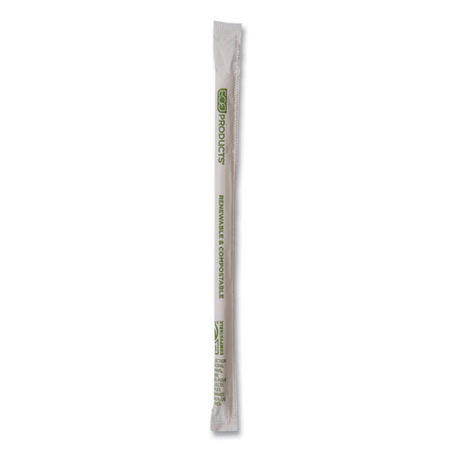 Eco-Products Renewable And Compostable Pha Straws 7.75" Natural White 2000/Case