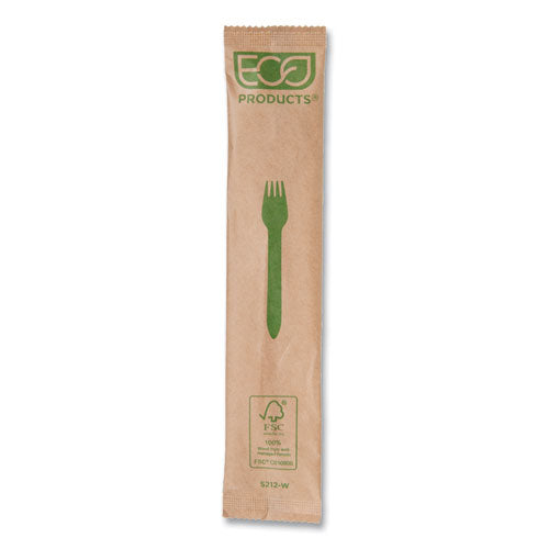 Eco-Products Wood Cutlery Fork Natural 500/Case