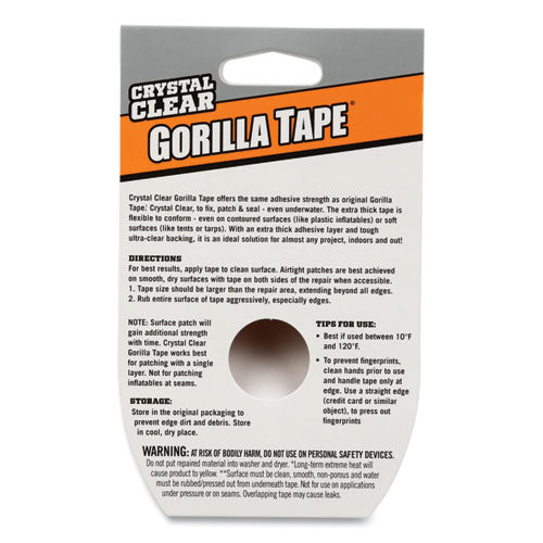 Gorilla Crystal Clear Tape 3" Core 1.88"x9 Yds