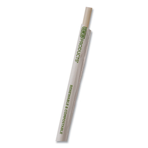 Eco-Products Renewable And Compostable Pha Straws 10.25" Natural White 1250/Case