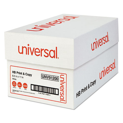 Universal Multipurpose Paper 96 Bright 20 Lb Bond Weight 8.5x11 White 500 Sheets/ream 10 Reams/Case