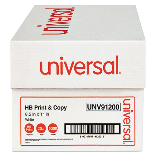 Universal Multipurpose Paper 96 Bright 20 Lb Bond Weight 8.5x11 White 500 Sheets/ream 10 Reams/Case