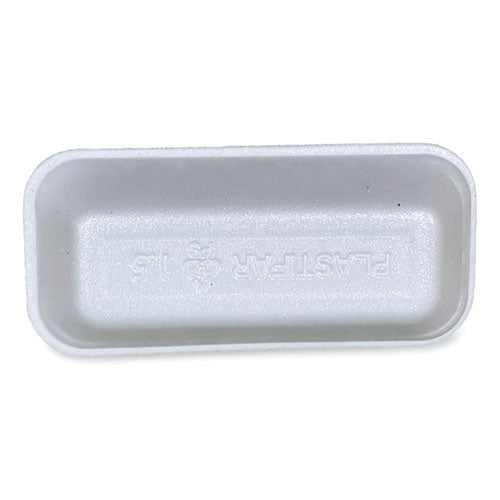 GEN Meat Trays #1.5 8.38x3.94x1.1 White 1000/Case