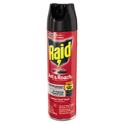 Raid Ant And Roach Killer 17.5 Oz Aerosol Spray Outdoor Fresh